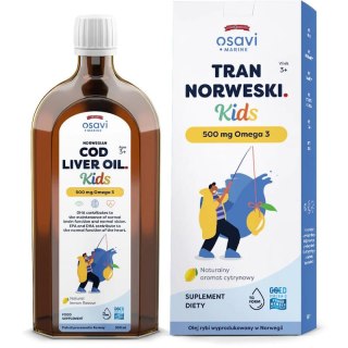 Osavi Tran Norweski Kids 500 mg Omega 3 500 ml o smaku cytrynowym