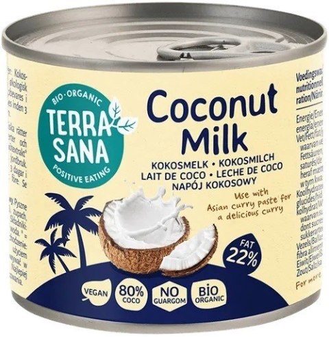 Terrasana Coconut Milk Napój Kokosowy Bez Gumy Guar BIO 200 ml