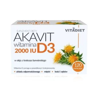 VITADIET AKAVIT Witamina D3 2000 IU 120 kapsułek