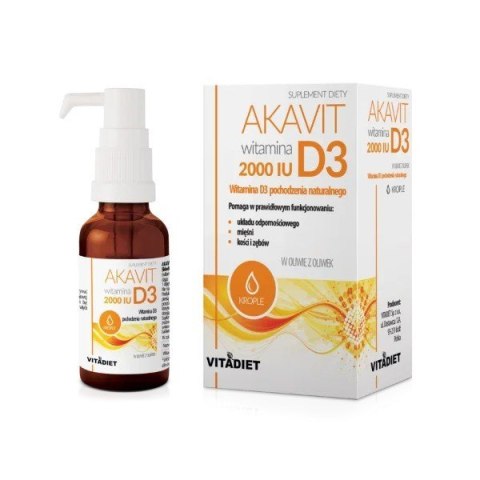 VITADIET AKAVIT Witamina D3 2000 IU krople 30 ml