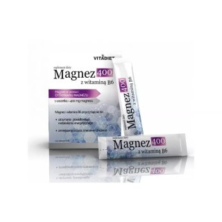 VITADIET Magnez 400 mg z witaminą B6 14 saszetek