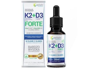 Wish Naturalna Witamina K2MK-7 + D3 Forte w kroplach 30ml