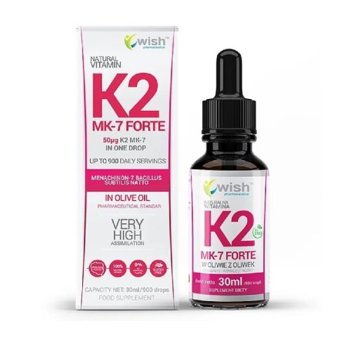 Wish Naturalna Witamina K2MK-7 Forte w kroplach 30ml